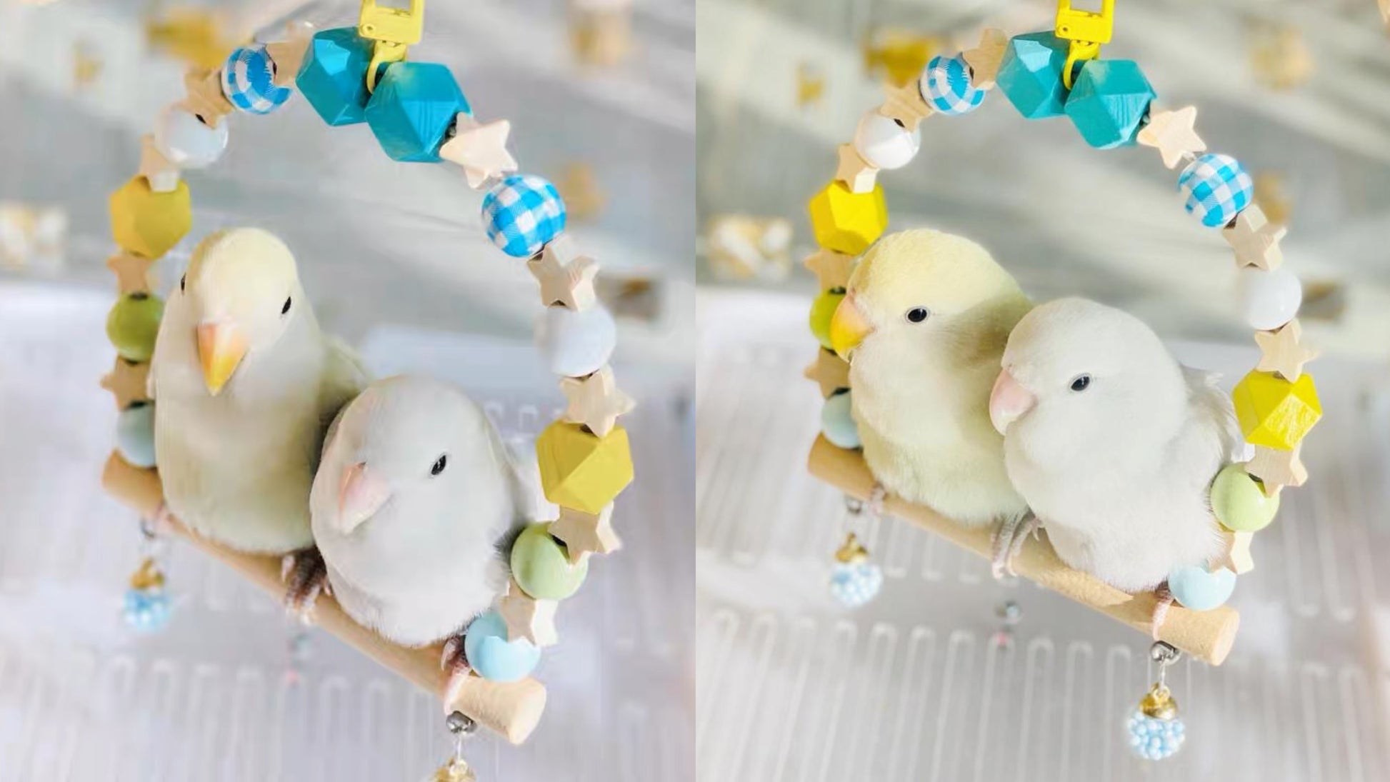 Wooden Swings Handmade Bird Toys Organic Bird Cages Accessories 