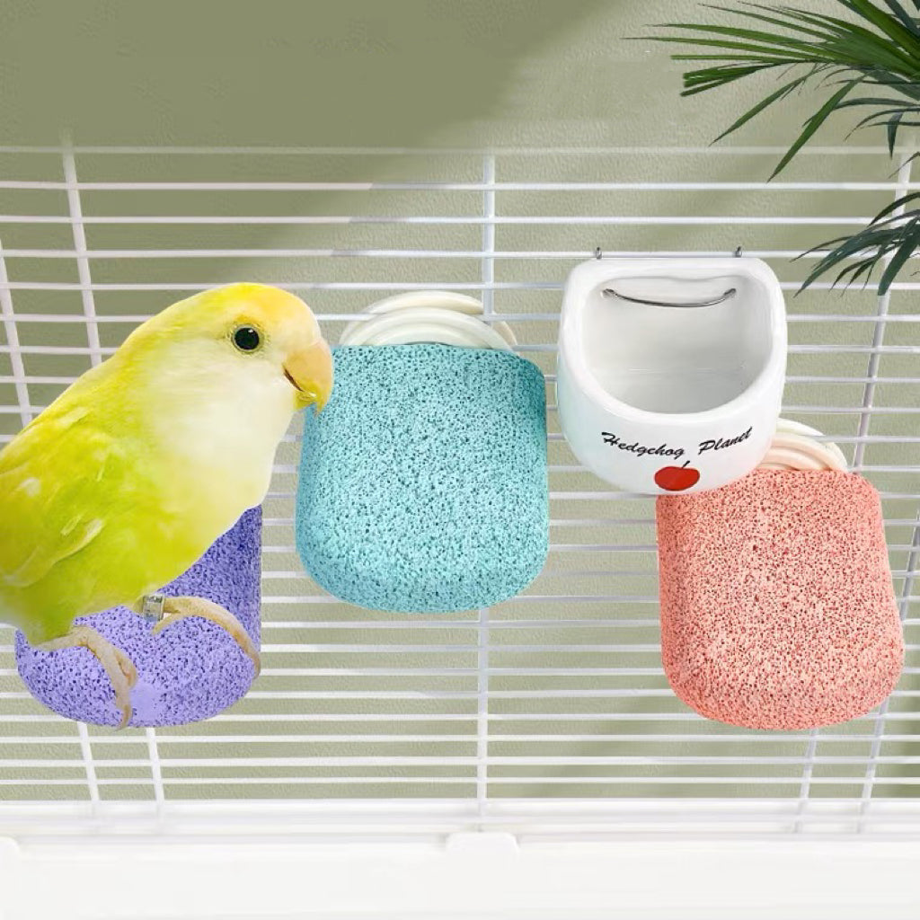 8-13cm Pastel Colour Parrot Resin Platform Claw Grinding Bar Perch Stickers Stand Pink Blue Green Yellow Purple Stick for Medium Small Bird