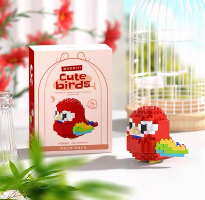 Red Macaw Build Block Toy