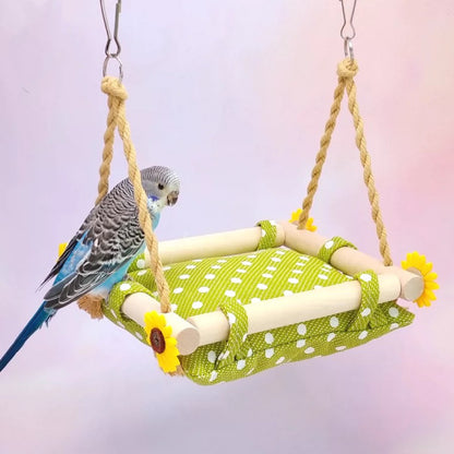 Handmade Sunflower Bed Hammock for Parrot Bird Toys Organic Bird Cages Accessories Lovebird Budgie Pacific Parrotlet Small Animals