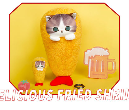 Japan Artist Mofusand Cat Neko Fried Shrimp 16cm | 43cm Mascot Plush Doll Keychain