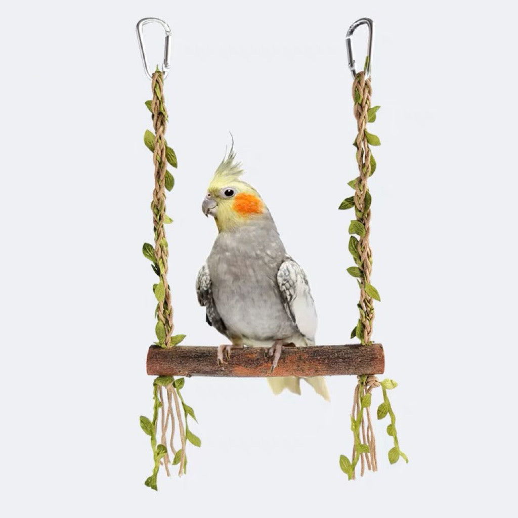  Handmade Forest Style Swings Natural Tree Branch Parrot Bird Toys Organic Bird Cages Accessories Lovebird Budgie Pacific Parrotlet