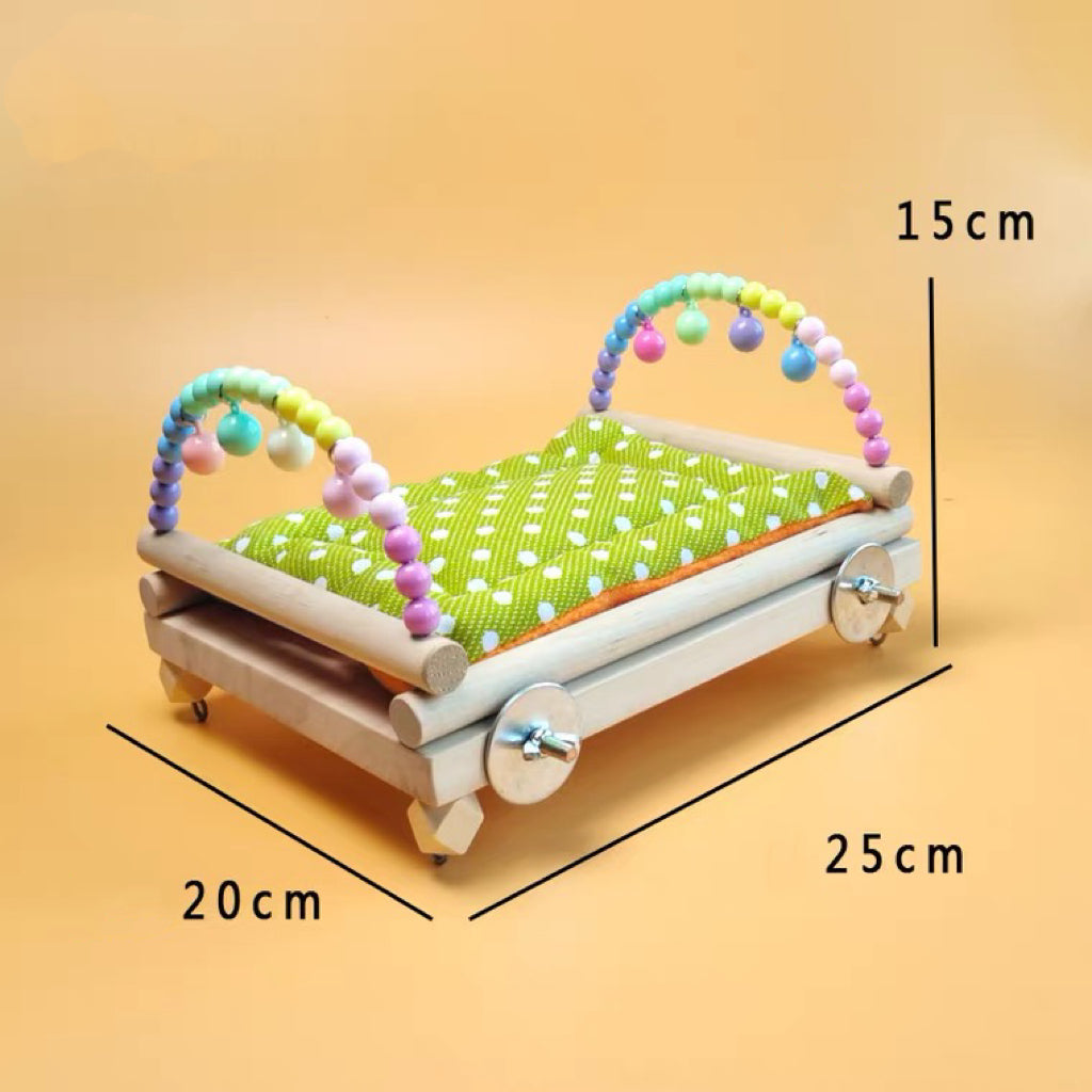 20x25cm Handmade Rainbow Bed for Parrot Bird Toys Organic Bird Cages Accessories Lovebird Budgie Pacific Parrotlet Small Animals