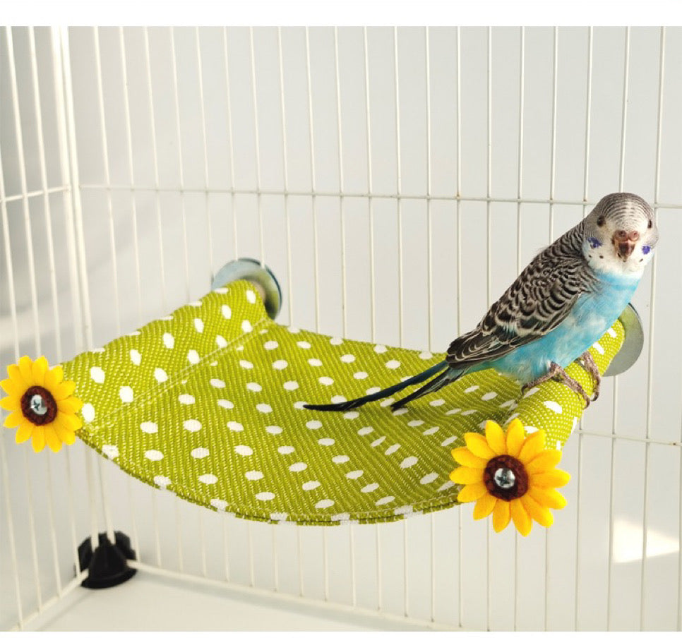 15x22cm Handmade Sunflower Canvas Hammock for Parrot Bird Toys Organic Bird Cages Accessories Lovebird Budgie Pacific Parrotlet Small Animal