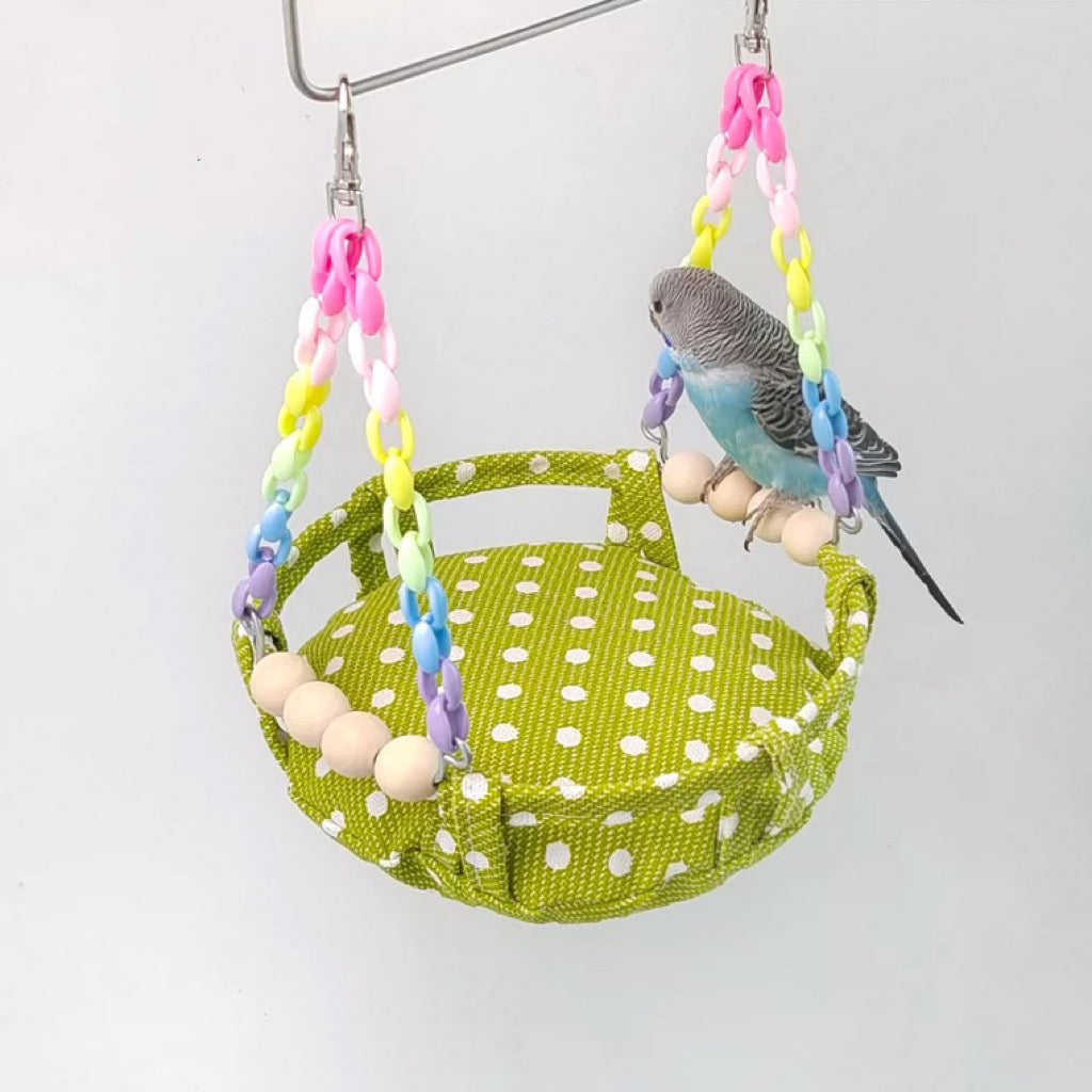 Handmade Country Style Swings Basket Bed Hanging Parrot Bird Toys Organic Bird Cages Accessories Lovebird Budgie Pacific Parrotlet