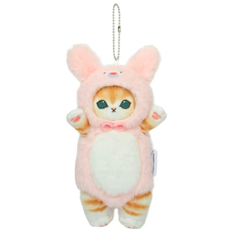 Japan Artist Mofusand Cat Neko | Bunny Rabbit Teddy Bear Panda Dog - 17cm Mascot Plush Doll Big Keychain