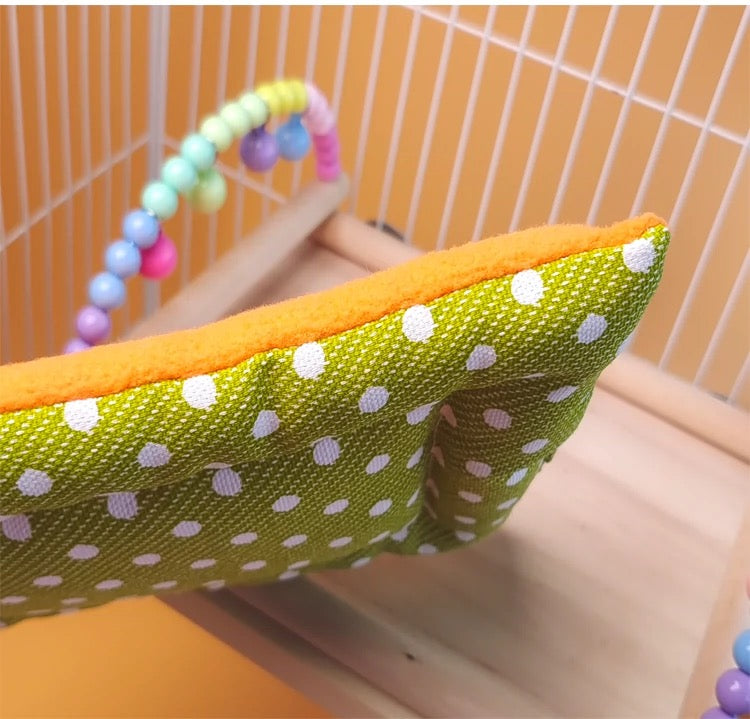 20x25cm Handmade Rainbow Bed for Parrot Bird Toys Organic Bird Cages Accessories Lovebird Budgie Pacific Parrotlet Small Animals