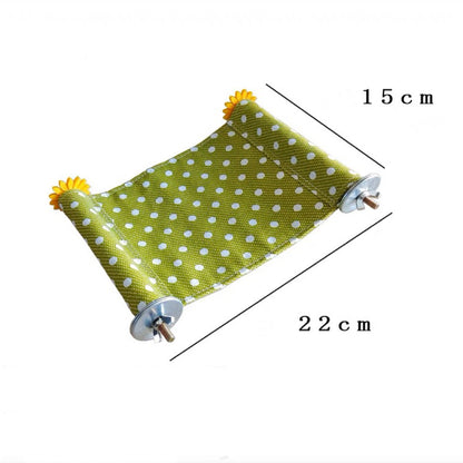 15x22cm Handmade Sunflower Canvas Hammock for Parrot Bird Toys Organic Bird Cages Accessories Lovebird Budgie Pacific Parrotlet Small Animal