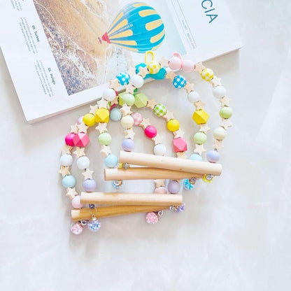 13x12cm Small Candy Star Wooden Swings Handmade Bird Toys Organic Bird Cages Accessories Small Parrot Lovebird Budgie Parrotlet