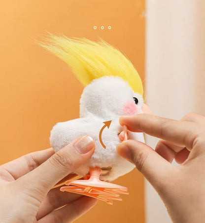 10cm DIY Hair Style Cockatiel Spring Walk Toy Children Gift Lovely Birdie Collection