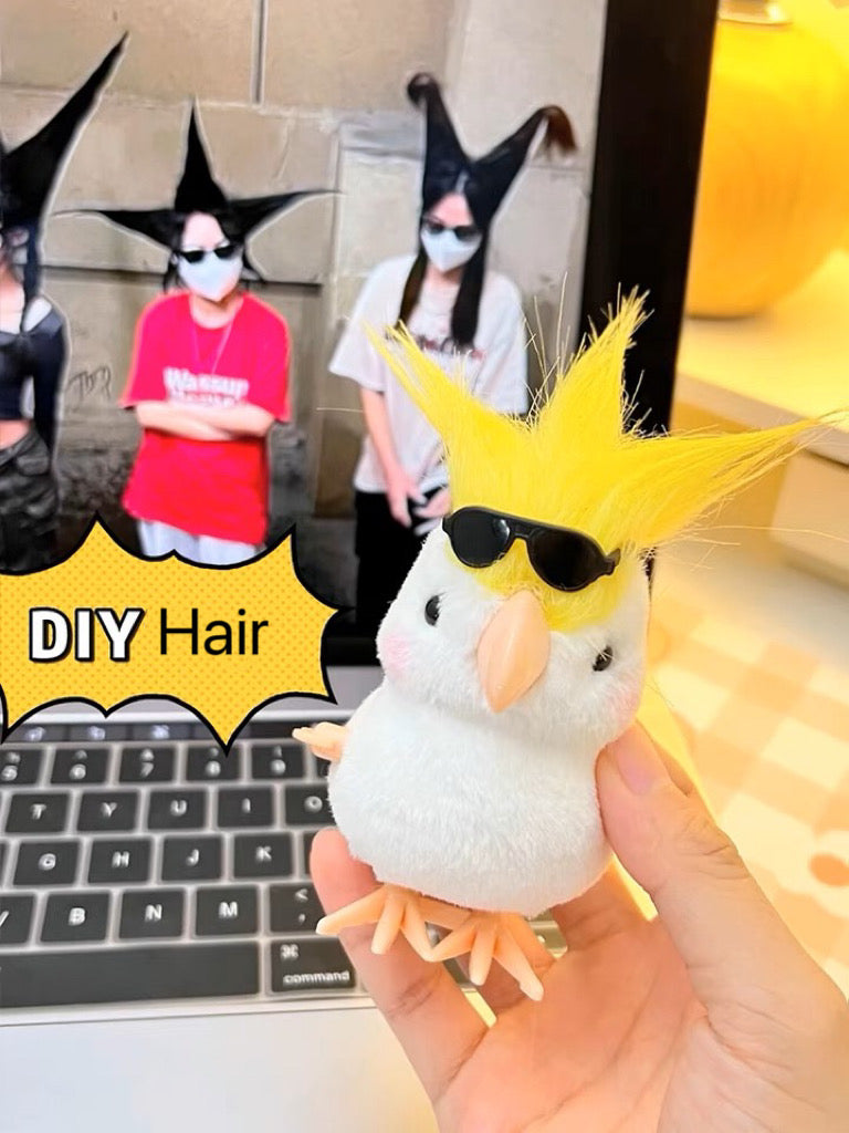 DIY Hair Style Cockatiel Spring Walk Toy Children Gift Lovely Birdie Collection