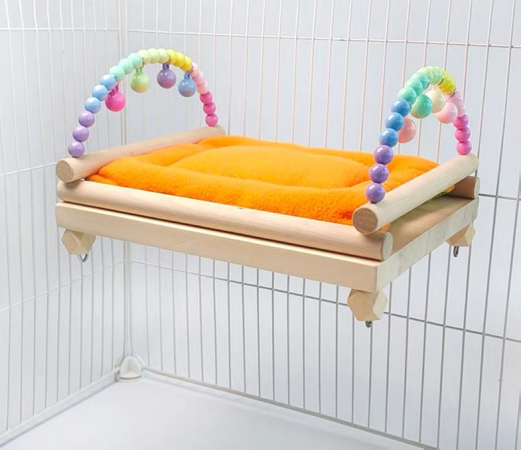 20x25cm Handmade Rainbow Bed for Parrot Bird Toys Organic Bird Cages Accessories Lovebird Budgie Pacific Parrotlet Small Animals