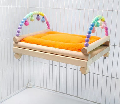 20x25cm Handmade Rainbow Bed for Parrot Bird Toys Organic Bird Cages Accessories Lovebird Budgie Pacific Parrotlet Small Animals