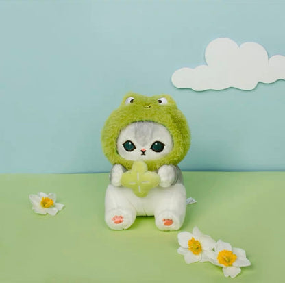 Japan Artist Mofusand Cat Neko | Honey Bee Lucky Frog Strawberry - 17cm Mascot Plush Doll