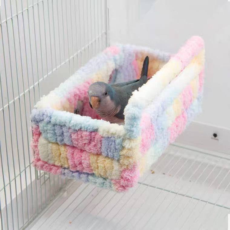 27x16x10cm Yarn Knitting Big Basket Bed for Small and Medium Parrot Birdie Toy Bird Cages Accessories Lovebird Budgie Pacific Parrotlet