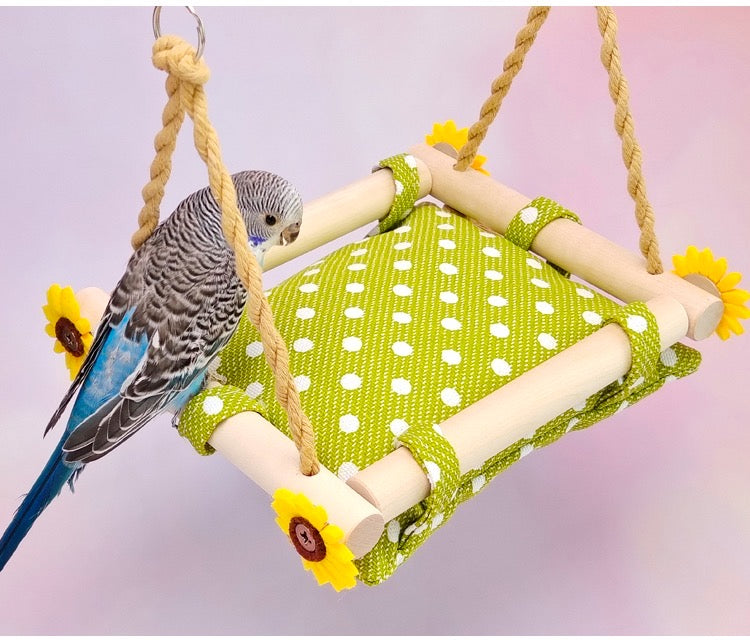 Handmade Sunflower Bed Hammock for Parrot Bird Toys Organic Bird Cages Accessories Lovebird Budgie Pacific Parrotlet Small Animals