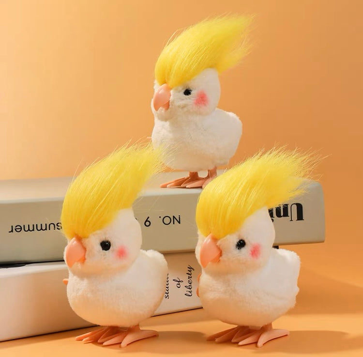 10cm DIY Hair Style Cockatiel Spring Walk Toy Children Gift Lovely Birdie Collection