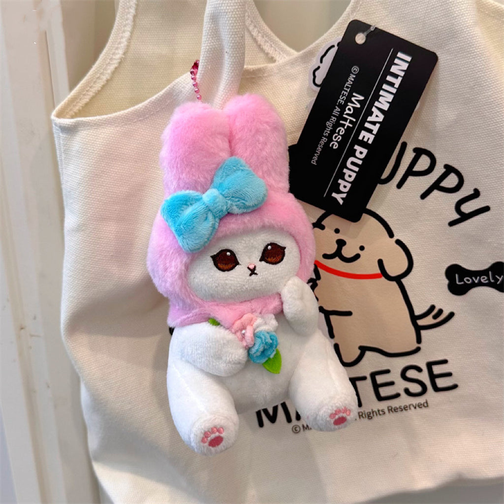 Japan Artist Mofusand x Sanrio Cat Neko Crossover My Melody - 12cm 15cm 20cm Mascot Plush Doll Big Keychain