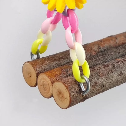 Handmade Sunflower Big Swings Natural Tree Branch Parrot Bird Toys Organic Bird Cages Accessories Lovebird Budgie Pacific Parrotlet