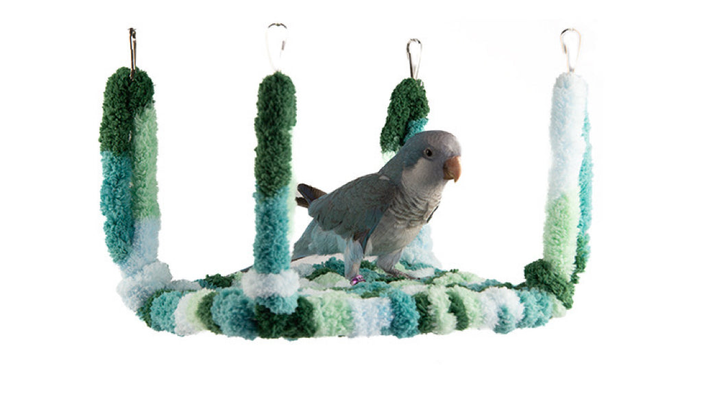 20x20cm Yarn Knitting Hanging Platform for Small and Medium Parrot Birdie Toy Bird Cages Accessories Lovebird Budgie Conure Cockatiel