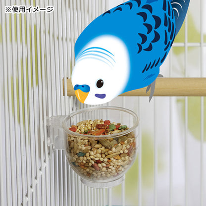 Japan Sudo Clear Cup Feeder 3pcs for Small and Medium Bird Parrot Lovebird Budgie Pacific Parrotlet