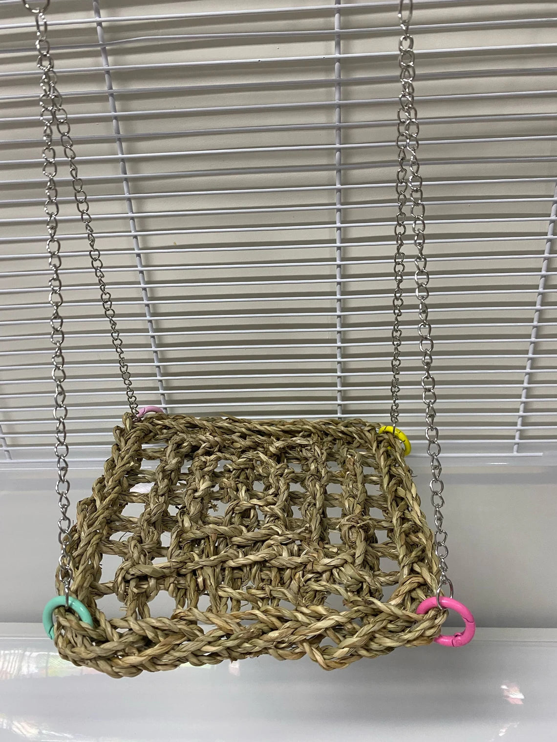 18x18cm Seagrass Swings Bird Bed Parrot Handmade Bird Toys Organic Bird Cages Accessories Lovebird