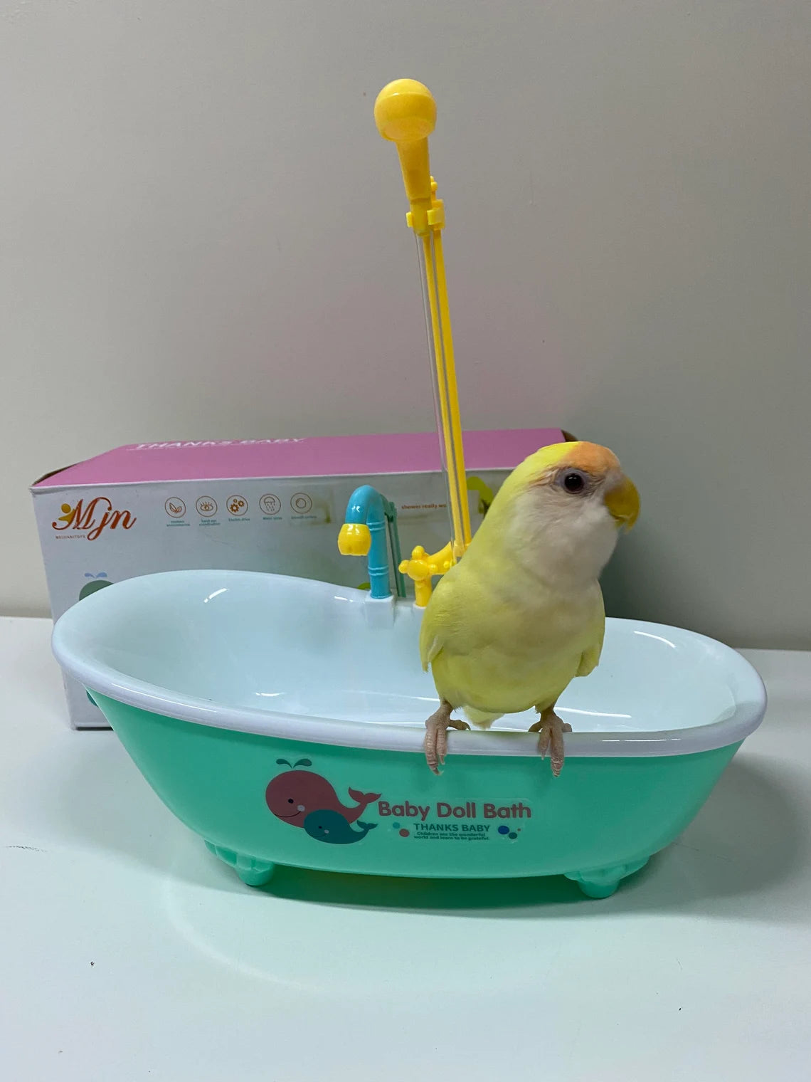 Parrot Electric Bathtub Bathing Play Water Toys Suitable for Hand Breeding Birds for Small Medium Bird Parrot Lovebird Budgie