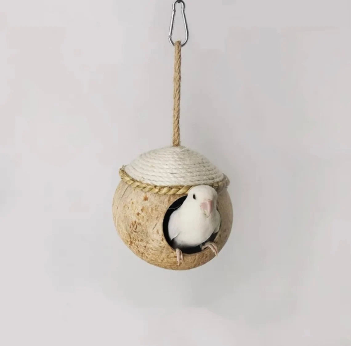 Natural Coconut Shell Bird House Hanging Parrot Nest Hamster Nest Birdie Items