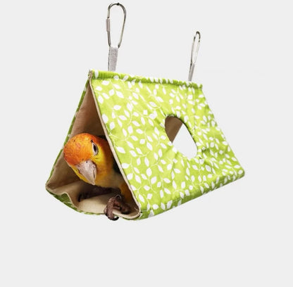 Parrot Tent Green Leaves Natural Style Cotton Birdie Items for Small and Medium Bird