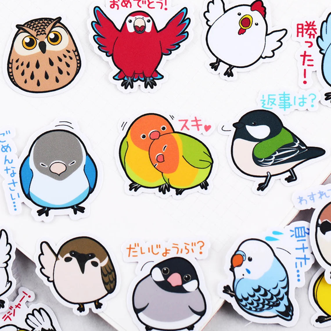 Birds Owl Parrot Stickers Waterproof