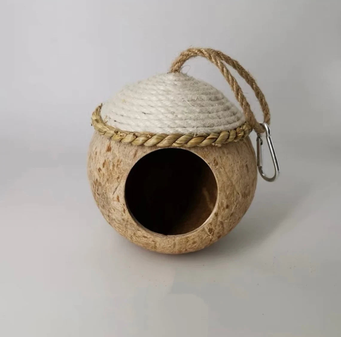 Natural Coconut Shell Bird House Hanging Parrot Nest Hamster Nest Birdie Items