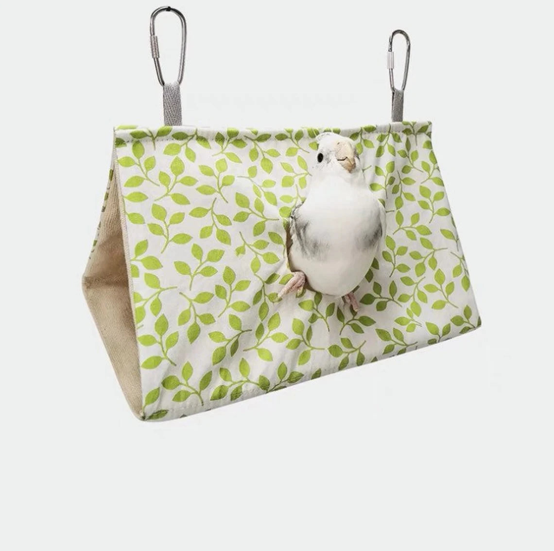 Parrot Tent Green Leaves Natural Style Cotton Birdie Items for Small and Medium Bird