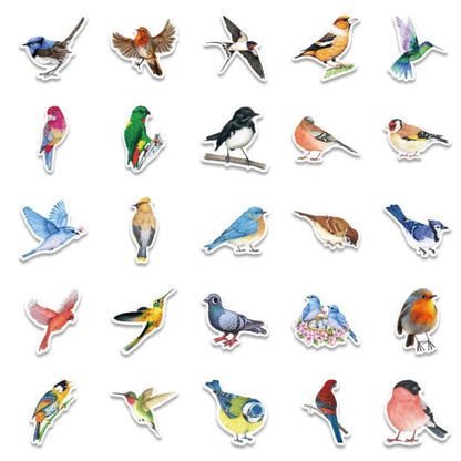 Set of 50 Pieces Birds Budgie Parrot Stickers Waterproof Lovebird Budgie Pacific Parrotlet Finches iPad iPhone Notebook