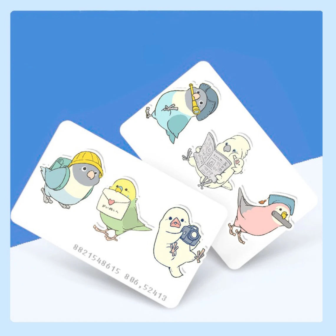 Set of 40 Pieces Lovely Travel Budgie Parrot Stickers Waterproof Lovebird Budgie Pacific Parrotlet Finches iPad iPhone NoteBook