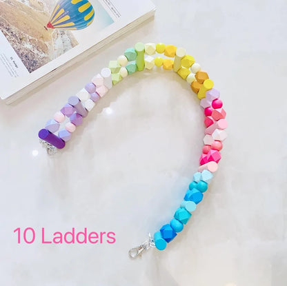 Parrot Rainbow Ladder Climbing Toy With Natural Wood Hanging Parrot Birdie Toy Supplies Birds Pets Parrots Ladders